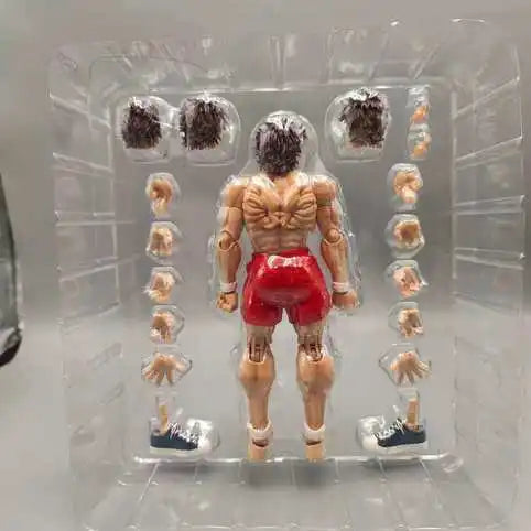 kucikuji 1/12 Scale Anime Baki Hanma Oni Action Figure Real Man Assembly Model Figurine Office Desktop Decoration Ornaments