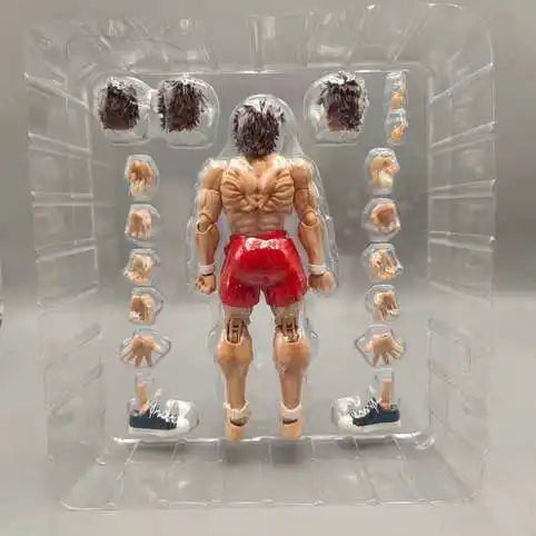 kucikuji 1/12 Scale Anime Baki Hanma Oni Action Figure Real Man Assembly Model Figurine Office Desktop Decoration Ornaments