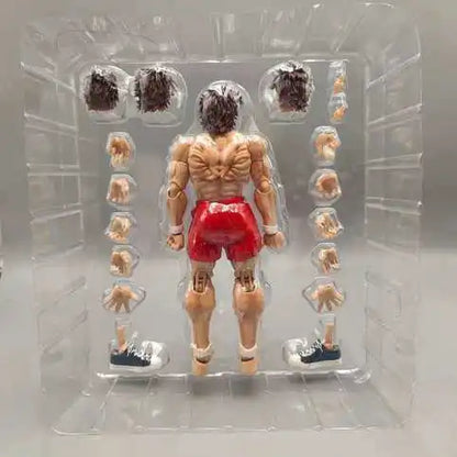 kucikuji 1/12 Scale Anime Baki Hanma Oni Action Figure Real Man Assembly Model Figurine Office Desktop Decoration Ornaments