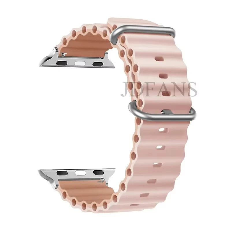 Strap For Apple watch ultra band 49mm 44mm 45mm 41mm 40mm 38mm 44 45 mm 1:1 Original Ocean belt iWatch series 9 10 8 7 se bands