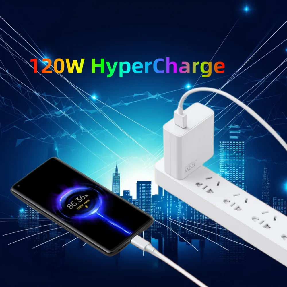 Original Charger Turbo Fast Charge 120W EU/US Hypercharge Adapter For Xiaomi Redmi Note 11 12 13 Pro Plus 5G Mi 14 13 13T Cable