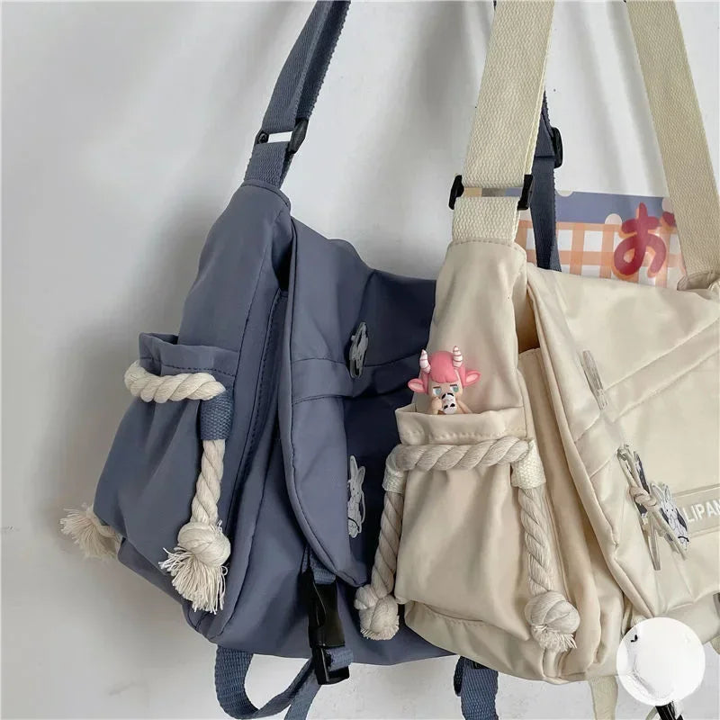 Vintage Postman Bag Versatile Handsome Work Style Art Shoulder Bag for Men and Women Crossbody Bag
