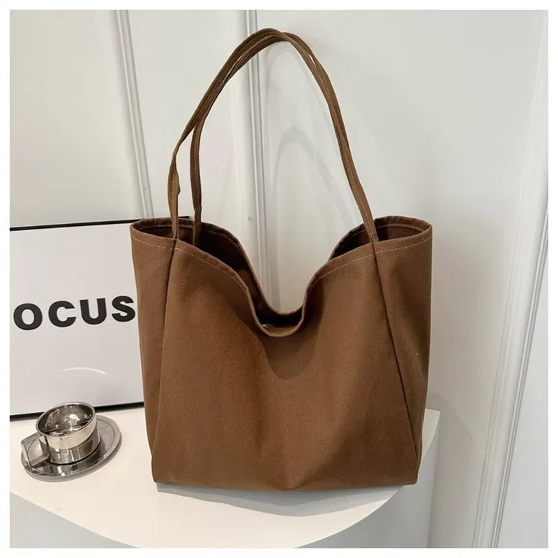 HOMEFISH  Large Capacity  Shopper Totes High Quality Eco Reusable Grocery Handbag For Women Travel Shoulder Bags Daily Pouch