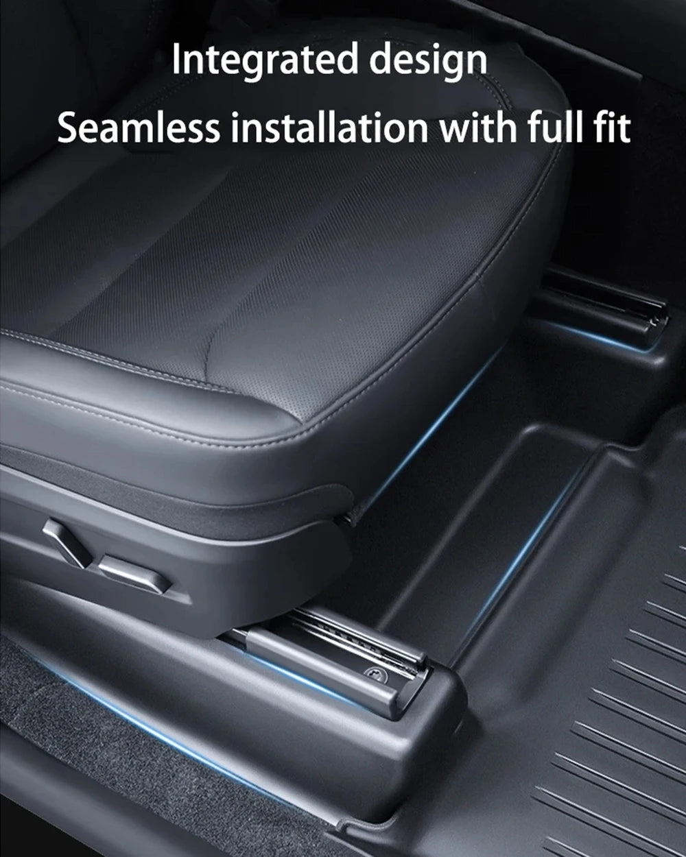 For Tesla Model Y Juniper 2025 2026 Under Seat Corner Guard Seat Slide Rail Protector Cover Anti-Kick Decor Flocking Accessories