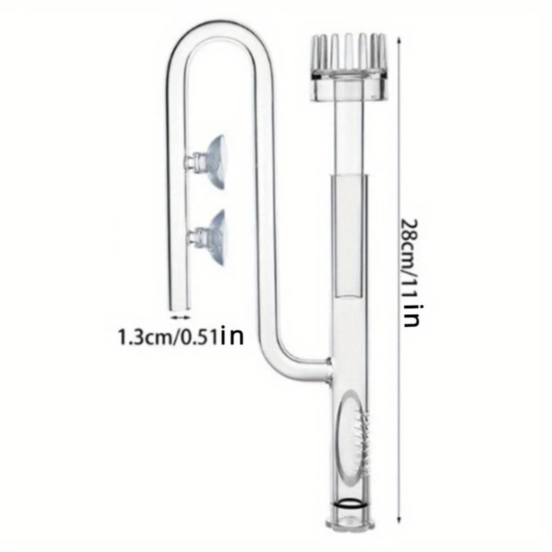 Clear Glass Lily Pipe Outflow and Skimmer Inflow With Suction Cup 13mm 17mm For Aquarium Planted Fish Tank Aquatic Filter System