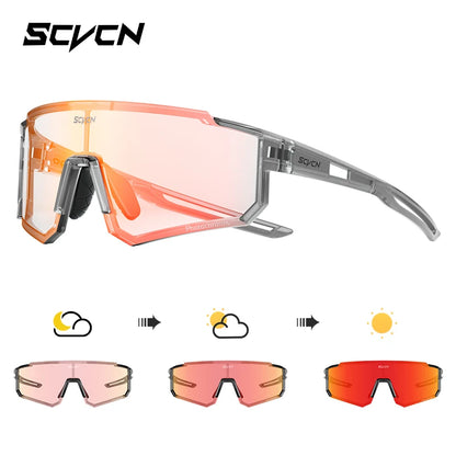 SCVCN Outdoor Cycling Sunglasses Men MTB Bike Glasses  Sports Mountain Climbing fishing Women Bicycle Cycling UV400 Goggles