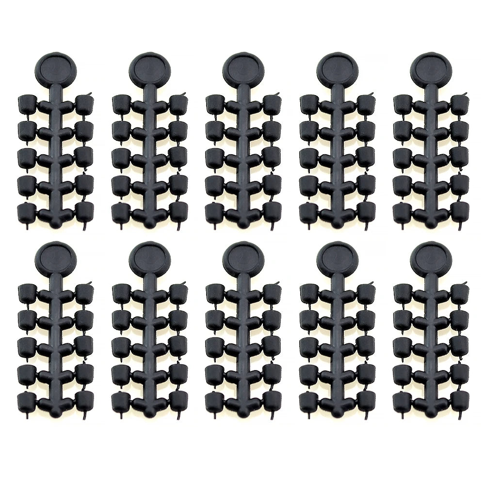 Hirisi 50pcs Rubber Beads for Carp Fish Hook Carp Fishing Accessories Fish Hook Stoper 20pcs Fishing Boilie Screw Chod Rigs