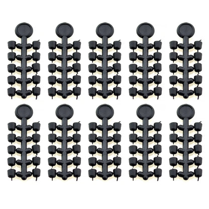 Hirisi 50pcs Rubber Beads for Carp Fish Hook Carp Fishing Accessories Fish Hook Stoper 20pcs Fishing Boilie Screw Chod Rigs