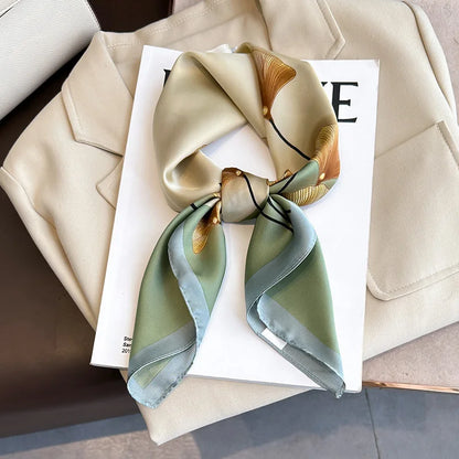 2025 New Fashion Luxury Printed Square Shawl Women 70x70cm Pashmina Silk Scarf Neck Headband Bandana