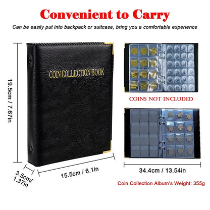 480/120 Coins Storage Book Commemorative Coin Collection Album Holders Collection Volume Folder Hold Multi-Color Empty Coin