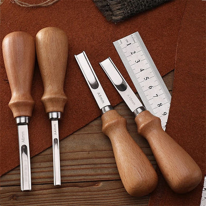 1/4PCS Leather Edge Skiving Beveler Tools Wide Leather Craft Edge Beveler Tool Kit Leather Edge Trimmer for DIY Leather Craft