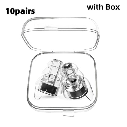 HUAK Silicone Earplugs High Fidelity with Storage Box for Concerts Musicians Motorcycles Noise Sensitivity Conditions and More
