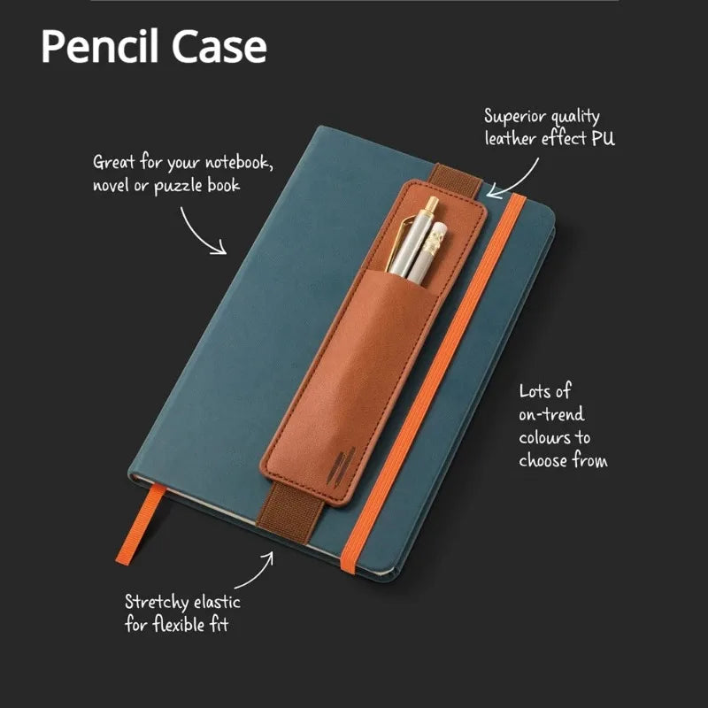 Leather Adjustable Elastic Band Pen Holder, Pen Pouch For Planner, Pen Holder For Notebook, Notebook Pen Holder