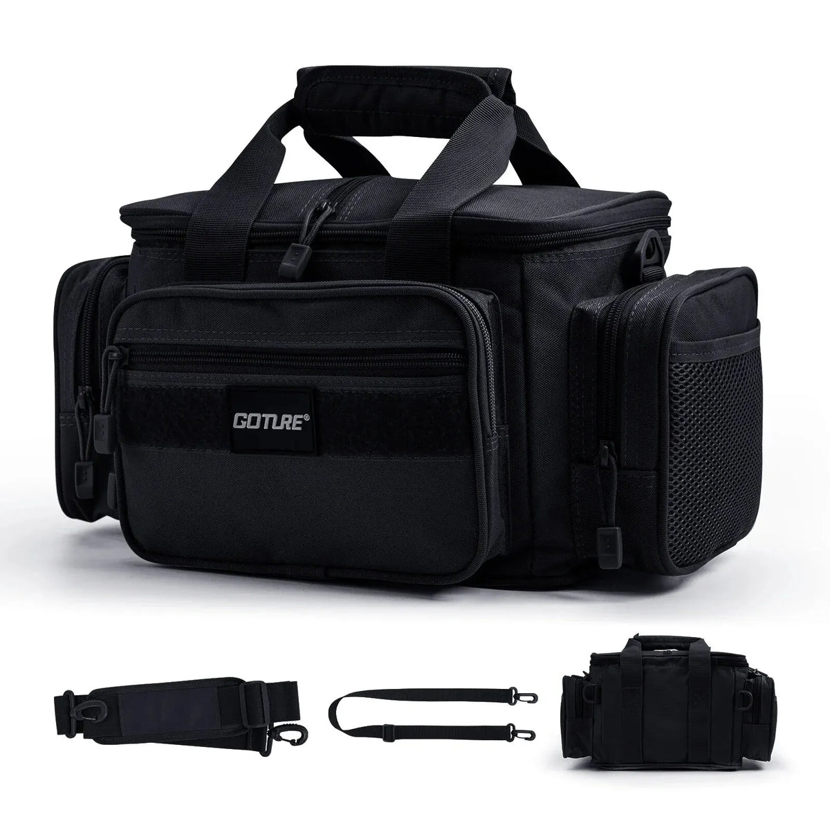 Goture Fishing Tackle Bags 38*23*19cm Shoulder Bag High Capacity 600D Oxford Cloth Outdoor Cycling Backpack Camping Picnic Bag