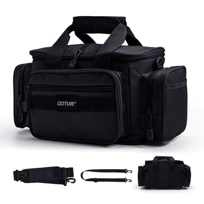 Goture Fishing Tackle Bags 38*23*19cm Shoulder Bag High Capacity 600D Oxford Cloth Outdoor Cycling Backpack Camping Picnic Bag