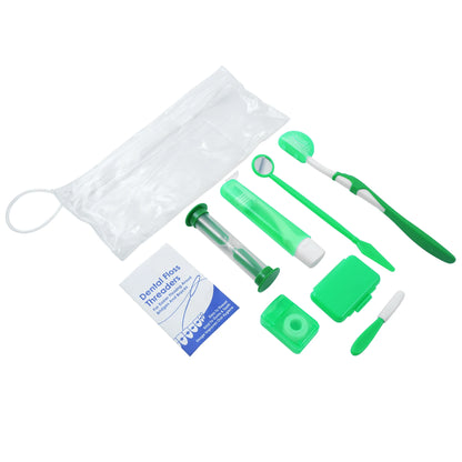 Travel Orthodontic Oral Care Kit Foldable Toothbrush Interdental Brush Dental Floss Ortho Wax Oral Cleaning Teeth Whitening Tool