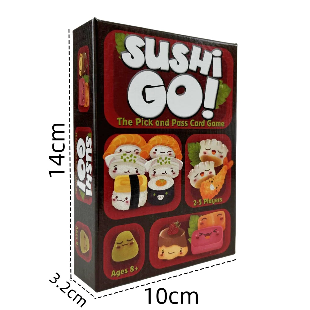 1 Box Sushi Go Family Gathering Board Game Card,Fun Card Game Sushi Go Party Card Games Deck Roll Creative Holiday Gift