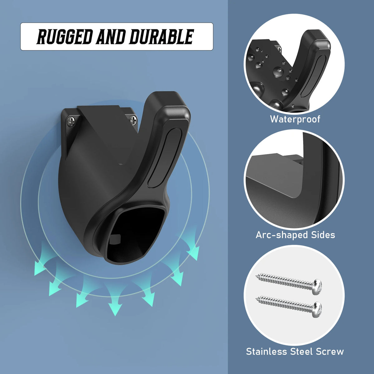 Portable EV Charger Holder Stand — for TESLA Nacs Type 1 Type2 GB/T Car Charger Wall Mount Bracket, Car Charging Cable Bracket