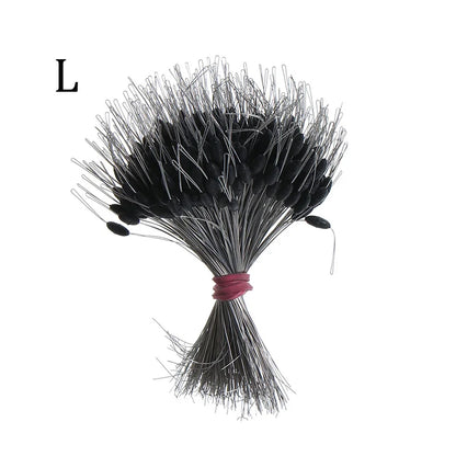 300Pcs Silicone Space Bean Oval Stopper Bobber Profession Fishing Float Resistance Anti-Strand Fish Line Fishing Gear
