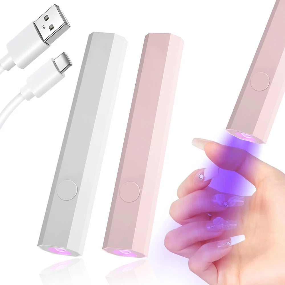 YIKOOLIN Handheld Nail Lamp UV LED Nail Light for Curing All Gel Polish USB Rechargeable Quick Dry Manicure Machine Nail Art