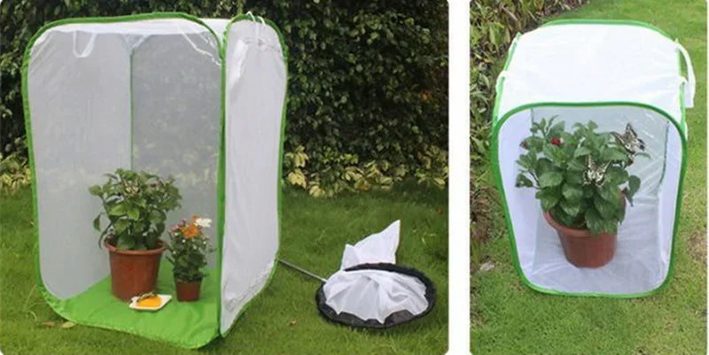 Collapsible Insect Cage Mesh Habitat Bird Butterfly Mantis Stick Grid Breeding Cricket Net Cloth Farm Cocoon Silkworm Hatch Cage