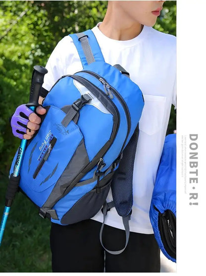 Homefish 40L Waterproof Hiking Backpack Large Capacity Breathable Rucksack Unisex Outdoor Camping Travel Climbing Sports Bag