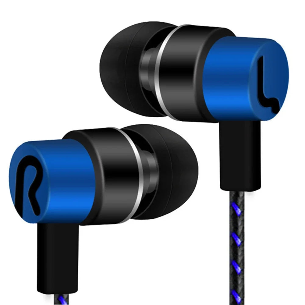 Universal Wired Earphone Noise Reduction In-Ear Stereo Earphones Noodles Style Sport Headset For Samsung Huawei Headphones