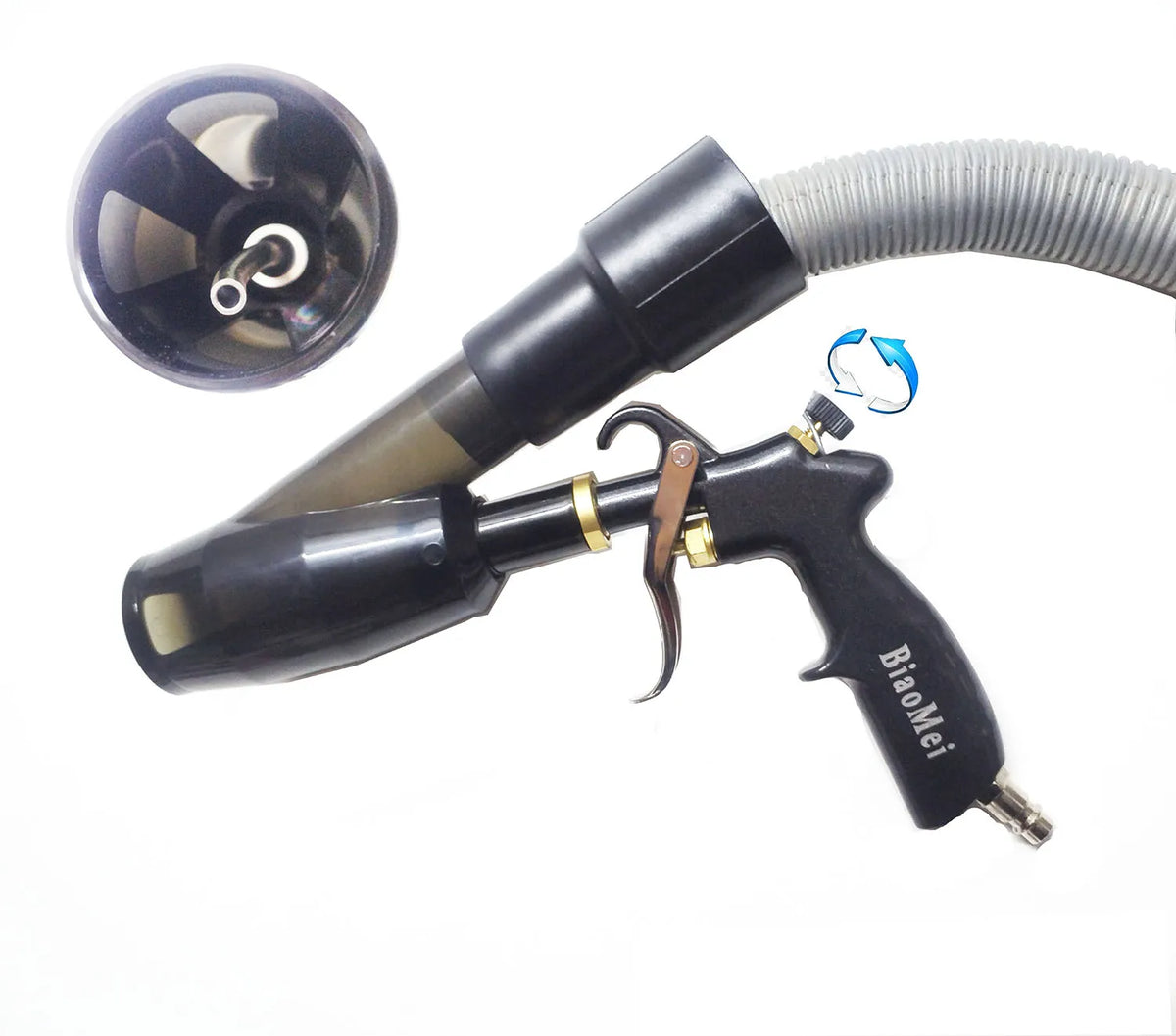 Car Interior Detailing Air Blow Tornado Gun & Vacuum Gun, Cleaning Tornado Gun Quickly Blasts Dirt and Dust