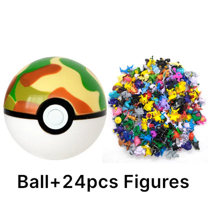 аниме фигурки Toys 7Cm Elf Ball 2-3cm Anime Action PokeBall Figures Monster Toy Model Dolls Children Christmas Gift
