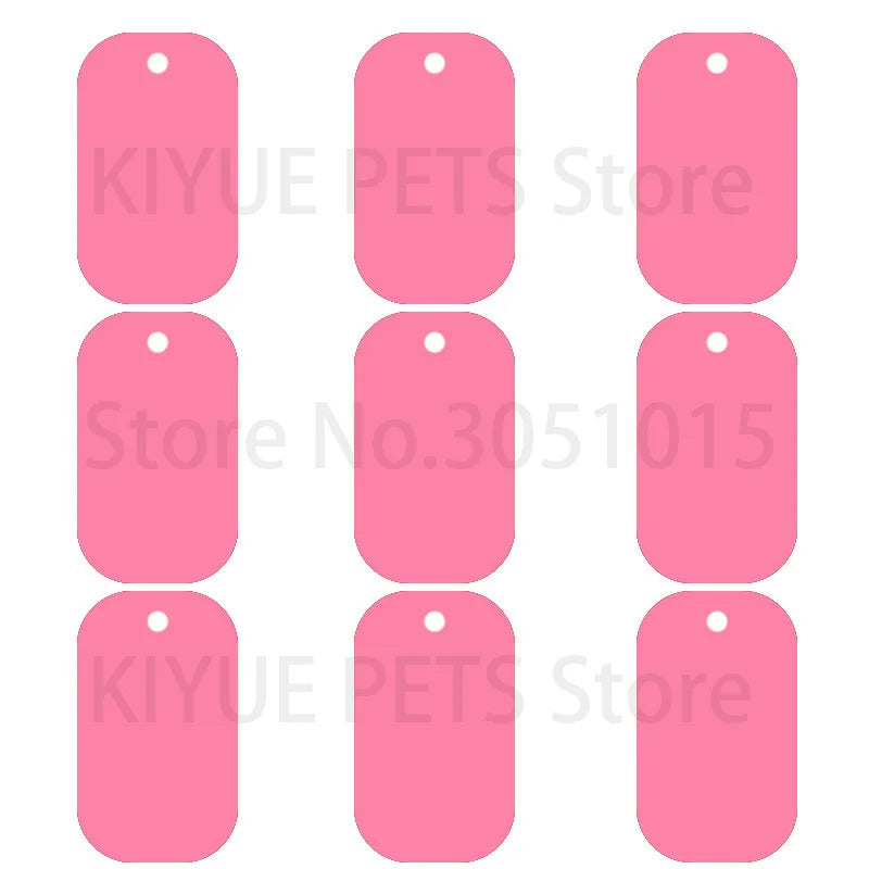 100Pcs Dog Tag Military Pet Id Tags Aluminum Name Pendant Blank Dog Tags Personalized Customized Dog Tag