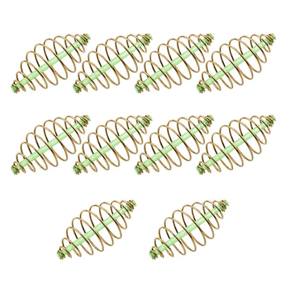 10pcs 2/3.3/4.5/5.5cm Carp Fishing Spring Feeder Fishing Bait Cage For Carp Fishing Fresh & Saltwater Inline Method Feeder Acces