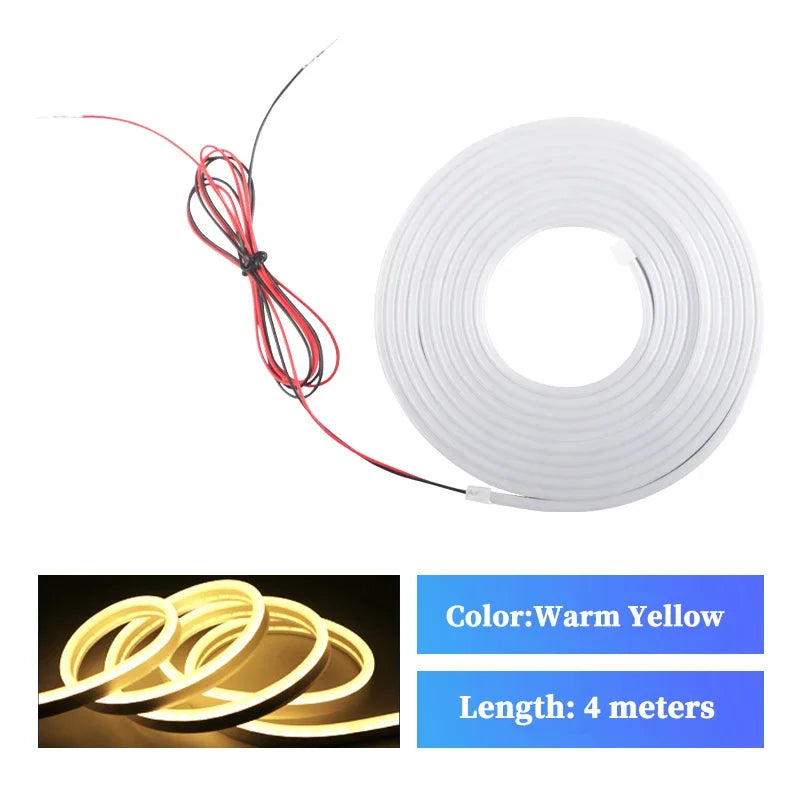 Car Trunk Light Ambient Decorative Atmosphere Lamp Led Flexible Strip Universal Ultra-bright Interior 12V