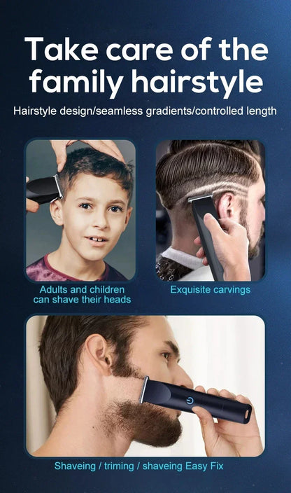 New Electric Hair Clipper Hair Trimmer for Men Body Groomer & Pubic Waterproof Hair Trimmer Replaceable Ceramic Blade 2026