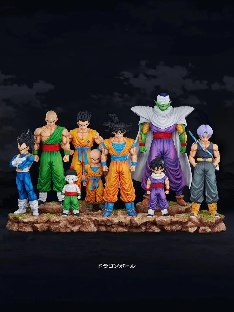 28cm Anime Dragon Ball Kids Krillin Son Gohan Trunks PVC Action Figures Model Collection Desktop Decoration Toys Kids Gifts