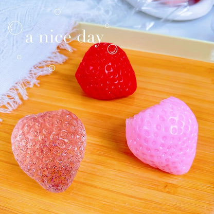 Strawberry Squishy Fidget Toy Slow Rebound Stress Relief Toy Cute Fruit Squeeze Toy Gift Perfect Desk Decoration for Kids Adults