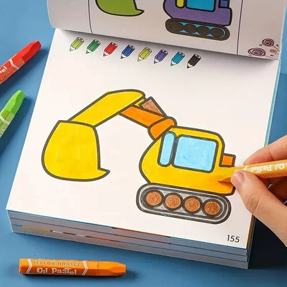 160 Page Children's Painted Painting Book Car Animal Vegetable Baby Picture Book School Early Education Enlightenment Stationery