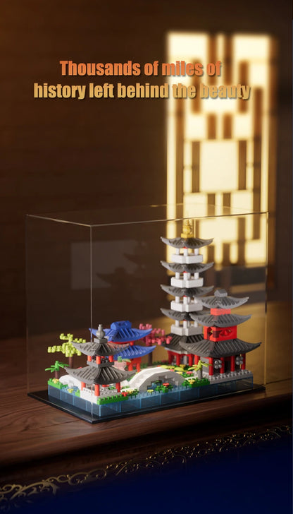 688PCS Hangzhou West Lake, Chinese Architecture, Classic Building Puzzle Toys, Miniature Building Block Sets, Models