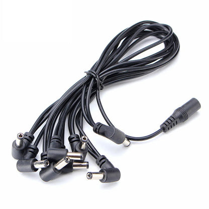 Daisy Chain Cable 1 to 2 3 5 6 8 10 Ways Guitar Effect Pedal Accessory 9V DC Adapter Plug Power Cord
