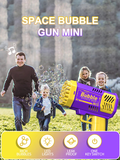 40 hole handheld massive foaming space light bubble machine electric children's toys without battery without bubble water