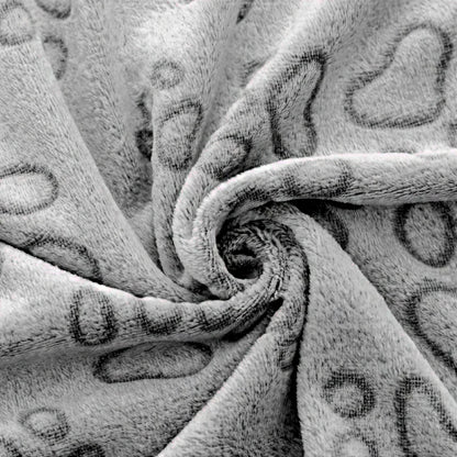 Cozy Plush Dog Paw Print Blanket - Soft Flannel Pet Bed Mat for Cats & Small to Medium Dogs, 3 Sizes, Machine Washable All-Seaso