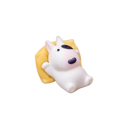 Bull Terrier Universal Car Accessories Interior Adorable Dashboard Figurine with Relaxed Pose Ornament for Tesla BMW Hyundai KIA