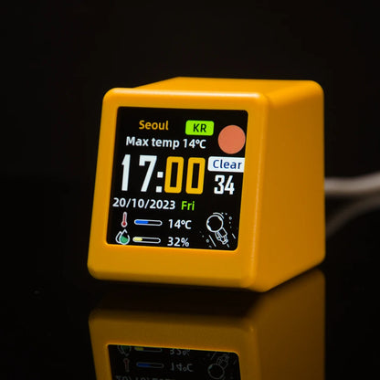 GeekMagic Ultra Smart WiFi Weather Forecast Station Bed Clock for Desktop Decoration, photo Album with Gif Animation