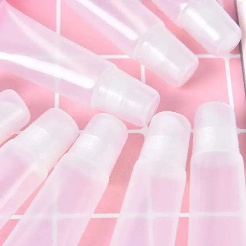 10Pcs 5/10/15ml Cosmetic Soft Tube Lipstick Lip Gloss Refillable Bottle Lip Balm Empty Bottle Plastic Container