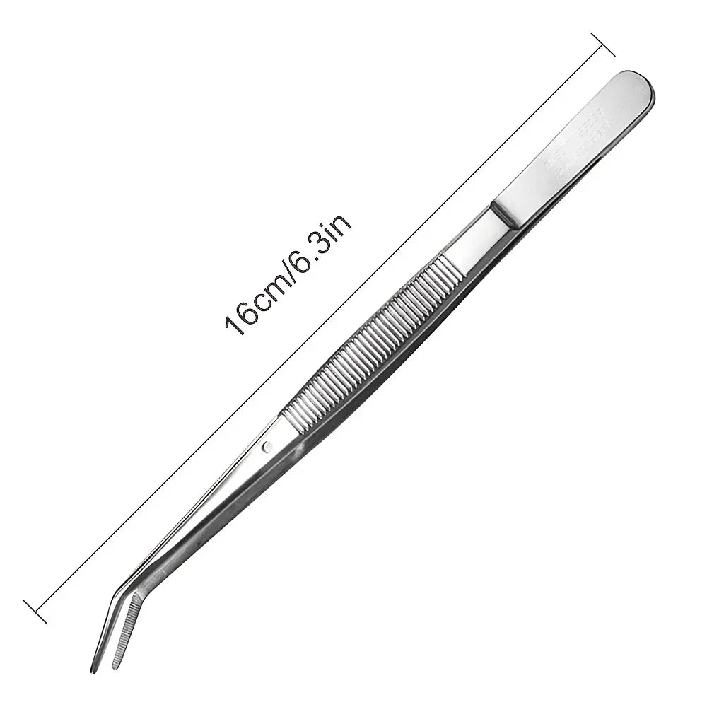 1/5pcs Stainless Steel Nail Art Nippers Tweezers Rhinestones Crystal Sequins Glitter Picking Up Cotton Cleaner Tools Manicure