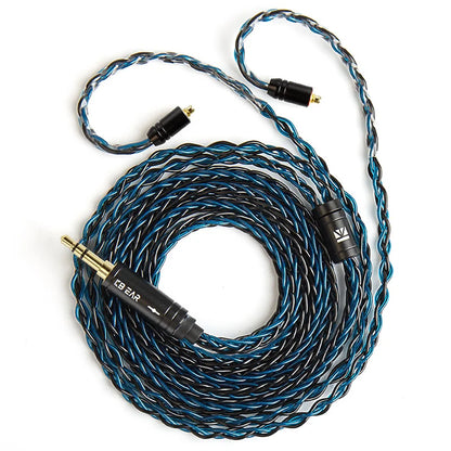 KBEAR ST12plus Earphone Cable 2m 8 Core 4N OFC Silver-plated Upgraded Cable 3.5/4.4mm MMCX/0.78mm 2Pin for CCZ KB03 KS1