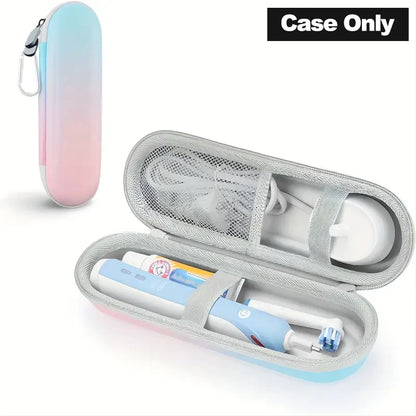 1pcs Electric Toothbrush Travel Case for Oral-B Pro/iO, Philips Sonicare, Oral B Toothbrush Case for Brush Heads & Accessories