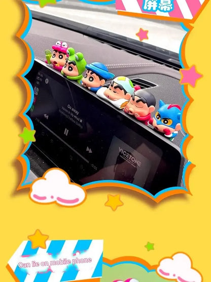 Kucikuji Original Crayon Shin Chan Blind Boxs Toys Kawaii Figures Anime Model Mobile Phone And Computer Screen Car Ornament Toys