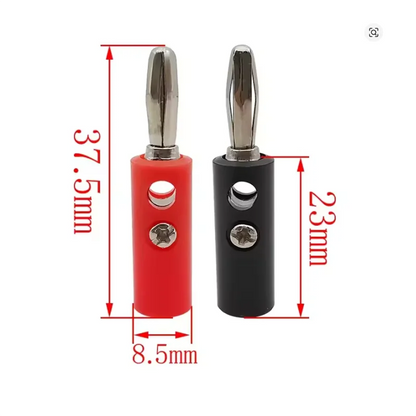 10Pair Silver 4mm Banana Plug Male and Female 4mm Banana Jack Panel Mount Banana Socket Terminal Connector Adapter Red Black