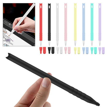 Good quality Cartoon silicone pen case for ApplePencil 2 generation Anti-slip and anti-drop tablet stylus case Solid color Cover