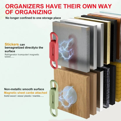 1-5PCS Magnetic Pen Pencil Holder, Silicone Adjustable Pen Holder for Desk, Refrigerator, Whiteboards, Office Desk Accessories